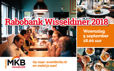 Woensdag 5 september: eet mee bij het Rabobank Wisseldiner!